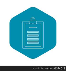 Medical report icon. Outline illustration of medical report vector icon for web. Medical report icon, outline style