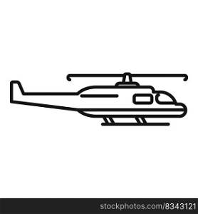 Medical rescue helicopter icon outline vector. Aerial guard. Air transport. Medical rescue helicopter icon outline vector. Aerial guard