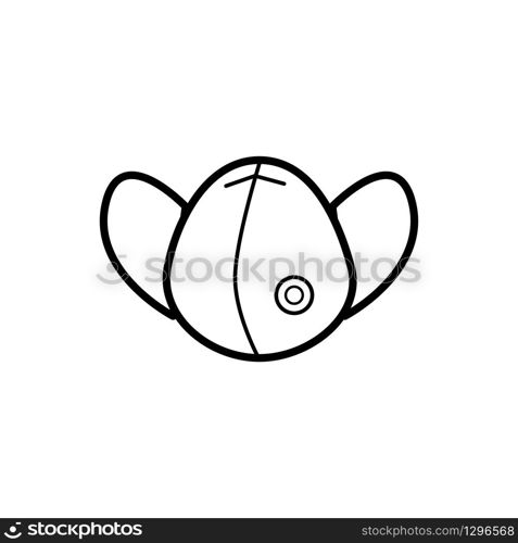 Medical Respirator outline simple icon. Hospital or pollution protect face respiratory mask.. Medical Respirator outline simple icon