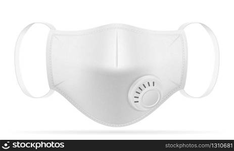 medical respiratory breathing mask for protection against diseases and infections transmitted by airborne droplets vector illustration isolated on white background