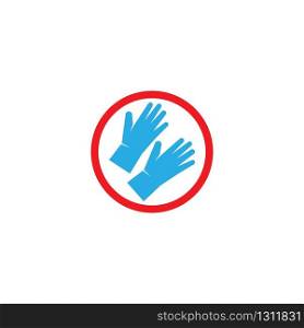 Medical safety gloves icon vector design
