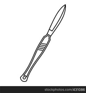 Medical scalpel icon. Outline illustration of medical scalpel vector icon for web. Medical scalpel icon, outline style
