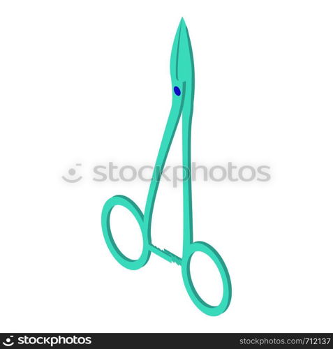 Medical scissors icon. Isometric illustration of medical scissors vector icon for web. Medical scissors icon, isometric 3d style