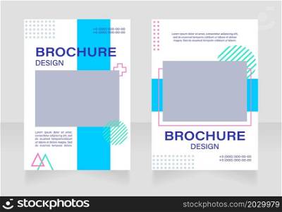 Medical services and healthcare blank brochure layout design. Vertical poster template set with empty copy space for text. Premade corporate reports collection. Editable flyer paper pages. Medical services and healthcare blank brochure layout design