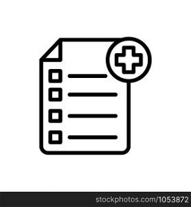 Medical sheet icon vector design template