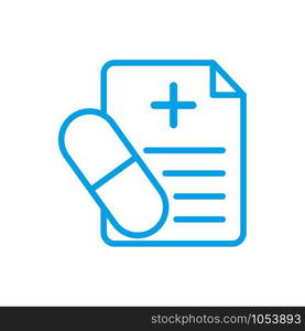 Medical sheet icon vector design template