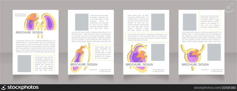 Medical signs of organ disease blank brochure layout design. Vertical poster template set with empty copy space for text. Premade corporate reports collection. Editable flyer paper pages. Medical signs of organ disease blank brochure layout design
