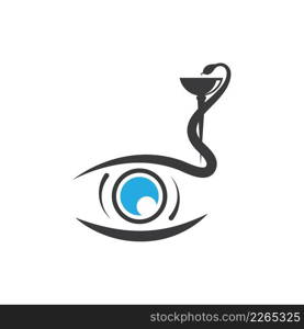 medical snake eye icon vector illustration design template web