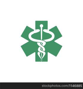 Medical snake graphic design template vector isolated