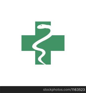Medical snake graphic design template vector isolated