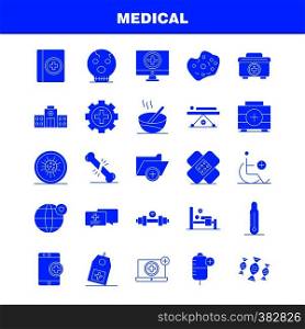 Medical Solid Glyph Icons Set For Infographics, Mobile UX/UI Kit And Print Design. Include: Dna, Test, Medical, Lab, Medical, Building, Hospital, Plus, Eps 10 - Vector
