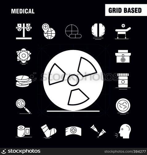 Medical Solid Glyph Icons Set For Infographics, Mobile UX/UI Kit And Print Design. Include: Drip, Syringe, Medical, Medicine, Syringe, Medical, Injection, Health, Collection Modern Infographic Logo and Pictogram. - Vector