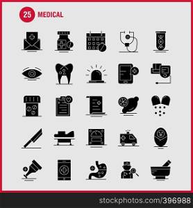 Medical Solid Glyph Icons Set For Infographics, Mobile UX/UI Kit And Print Design. Include: Medical, Leaf, Plant, Medicine, Eye Ball, Eye, Medical, Collection Modern Infographic Logo and Pictogram. - Vector