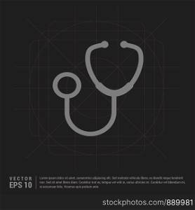 Medical stethoscope icon - Black Creative Background - Free vector icon