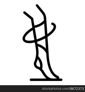 Medical stockings icon outline vector. Woman leg. Blood circulation. Medical stockings icon outline vector. Woman leg