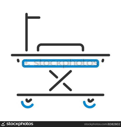 Medical Stretcher Icon. Editable Bold Outline With Color Fill Design. Vector Illustration.