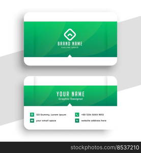 medical style green business card design