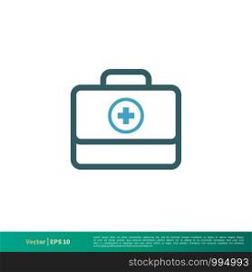 Medical Suitcase , Healthcare Icon Vector Logo Template Illustration Design. Vector EPS 10.