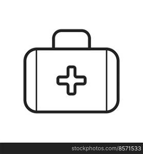 Medical suitcase icon. Health care. Cross symbol. Vector illustration. stock image. EPS 10.. Medical suitcase icon. Health care. Cross symbol. Vector illustration. stock image. 