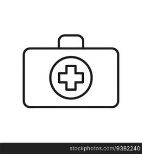 medical suitcase with a cross on the front side. bag with a handle with a cross icon. Vector illustration. stock image. EPS 10.. medical suitcase with a cross on the front side. bag with a handle with a cross icon. Vector illustration. stock image.