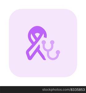 Medical support for cancer patient isolated on a white background