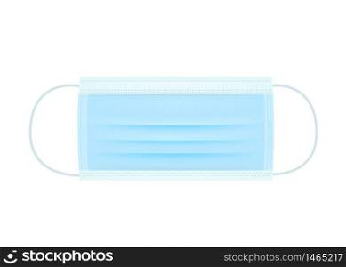 Medical surgical mask prevent coronavirus. Protection against viruses and disease protect face mask isolated on white background.Medical mask realistic file.