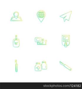 Medical , surgury , tools , hospital , heatlh , navigation , blood pressure , location , dental , treatment , icon, vector, design,  flat,  collection, style, creative,  icons