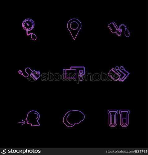 Medical , surgury , tools , hospital , heatlh , navigation , blood pressure , location , dental , treatment , icon, vector, design, flat, collection, style, creative, icons