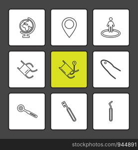 Medical , surgury , tools , hospital , heatlh , navigation , blood pressure , location , dental , treatment , icon, vector, design, flat, collection, style, creative, icons