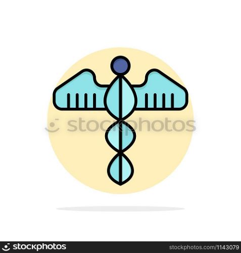 Medical, Symbol, Heart, Health, Care Abstract Circle Background Flat color Icon