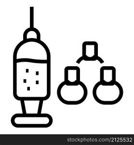 Medical syringe ampule icon outline vector. Vial vaccine. Bottle injection. Medical syringe ampule icon outline vector. Vial vaccine