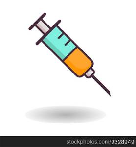 Medical syringe free icon vector on trendy design