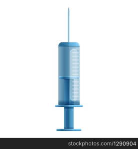 Medical syringe icon. Cartoon of medical syringe vector icon for web design isolated on white background. Medical syringe icon, cartoon style