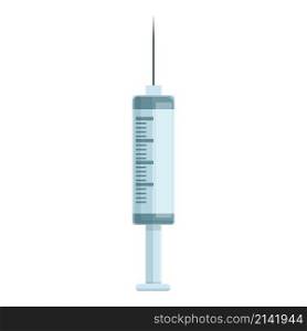 Medical syringe icon cartoon vector. Needle shot. Medicine inject. Medical syringe icon cartoon vector. Needle shot