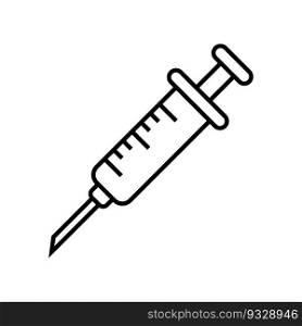 Medical syringe icon vector on trendy design
