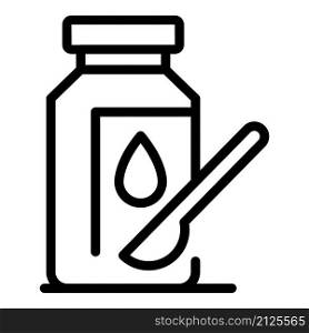 Medical syrup bottle icon outline vector. Medicine bottle. Cough dose cup. Medical syrup bottle icon outline vector. Medicine bottle