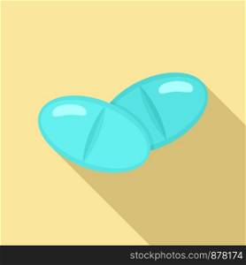 Medical tablet icon. Flat illustration of medical tablet vector icon for web design. Medical tablet icon, flat style
