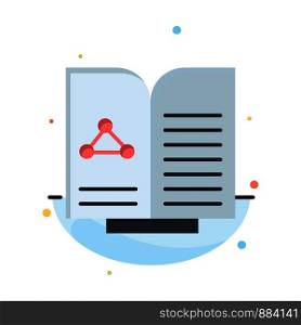Medical, Test, Report, Book Abstract Flat Color Icon Template