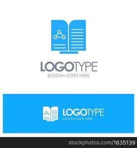Medical, Test, Report, Book Blue Solid Logo with place for tagline