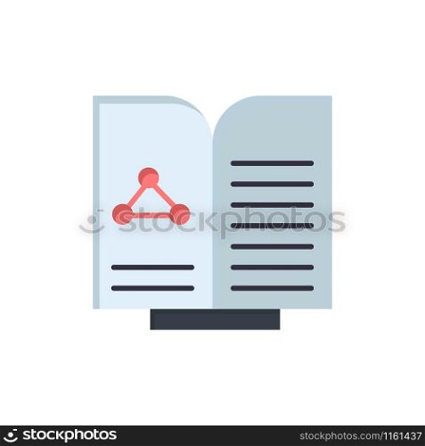 Medical, Test, Report, Book Flat Color Icon. Vector icon banner Template