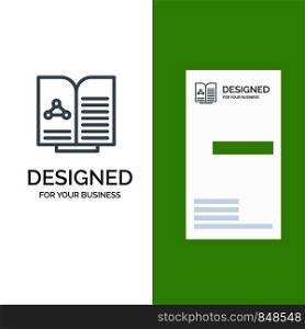 Medical, Test, Report, Book Grey Logo Design and Business Card Template