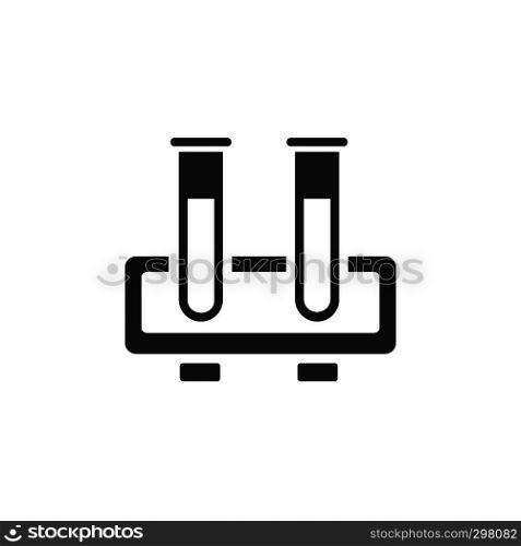 Medical test tubes icon with blood. Isolated vector illustration
