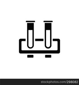 Medical test tubes icon with blood. Isolated vector illustration