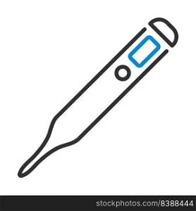 Medical Thermometer Icon. Editable Bold Outline With Color Fill Design. Vector Illustration.