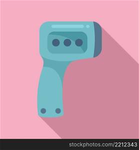 Medical thermometer icon flat vector. Digital temperature. Hand laser. Medical thermometer icon flat vector. Digital temperature
