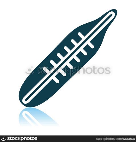 Medical Thermometer Icon. Shadow Reflection Design. Vector Illustration.