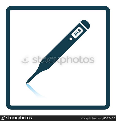 Medical thermometer icon. Shadow reflection design. Vector illustration.