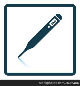 Medical thermometer icon. Shadow reflection design. Vector illustration.