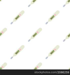 Medical thermometer pattern seamless background texture repeat wallpaper geometric vector. Medical thermometer pattern seamless vector