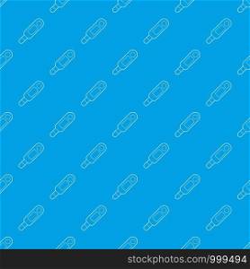 Medical thermometer pattern vector seamless blue repeat for any use. Medical thermometer pattern vector seamless blue